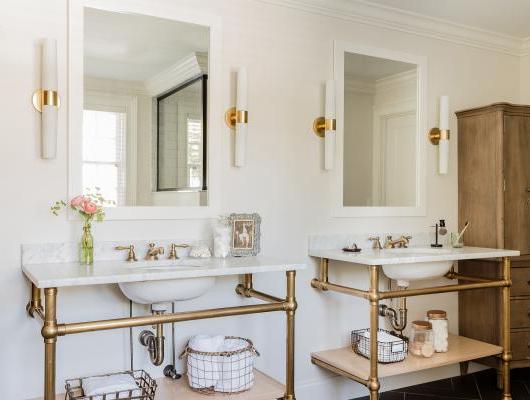 Hawthorn Builders Master Bathroom with Palmer Sink Legs